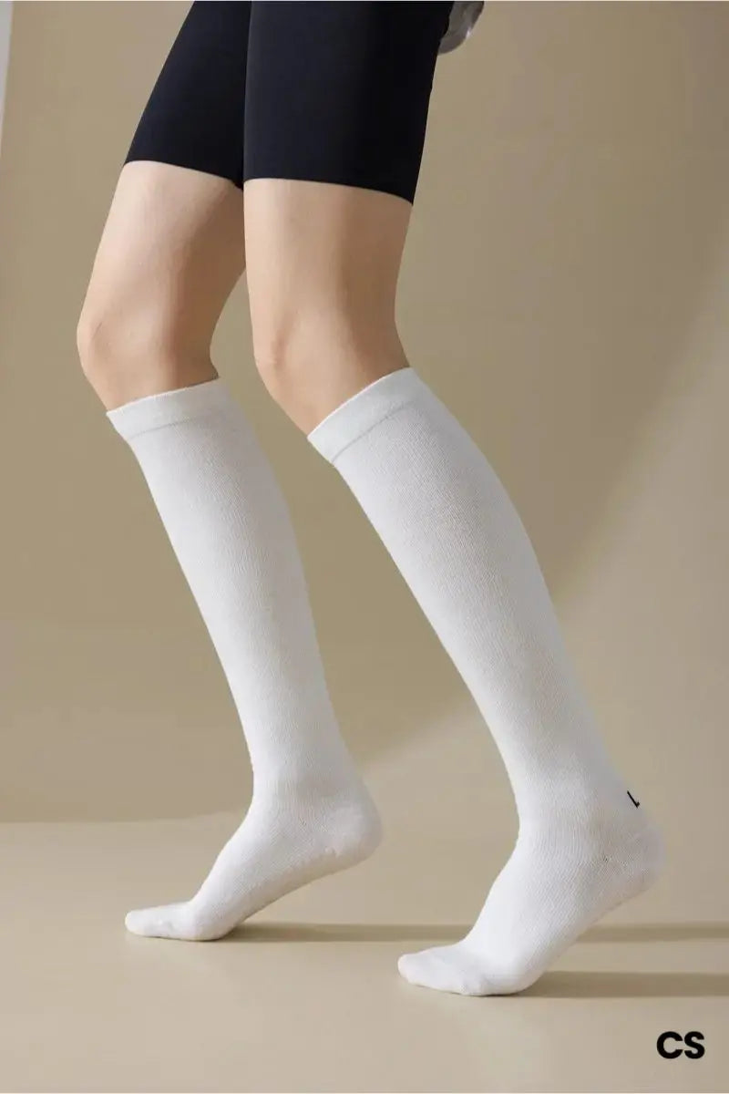 White Compression Socks